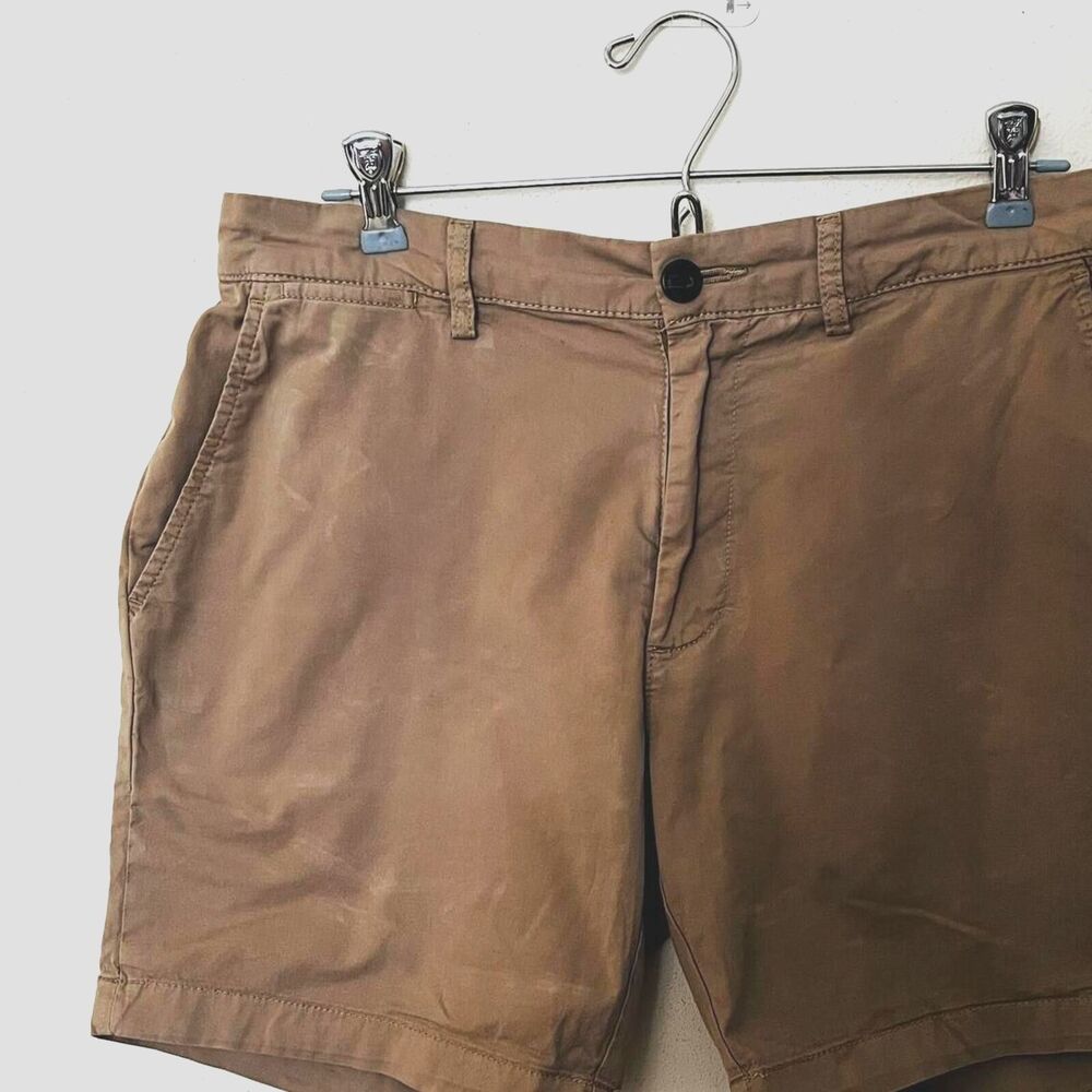 Goodthreads Men’s Slim-Fit Chino Shorts – 30W Khaki tan Comfort Stretch Shorts